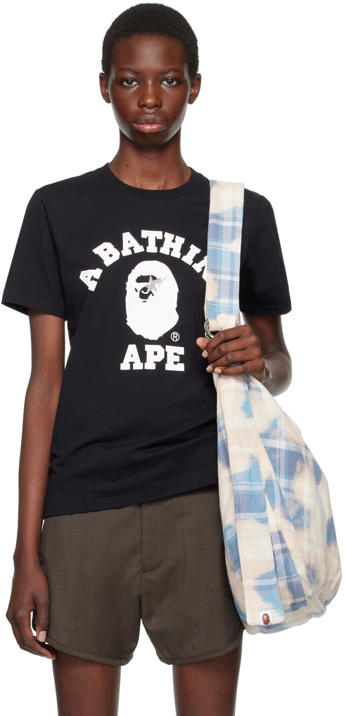 

Футболка колледжа Crystal Stone Sta BAPE, черный
