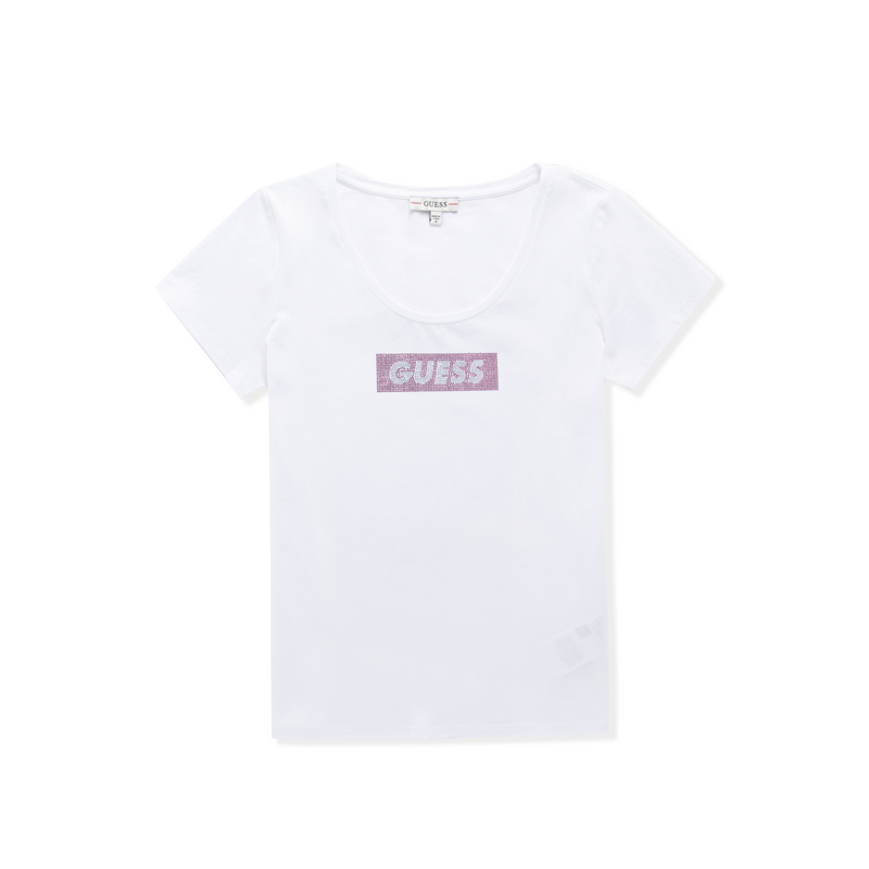 

Футболка женская с низким круглым вырезом Moderate GUESS, p0jj-белый