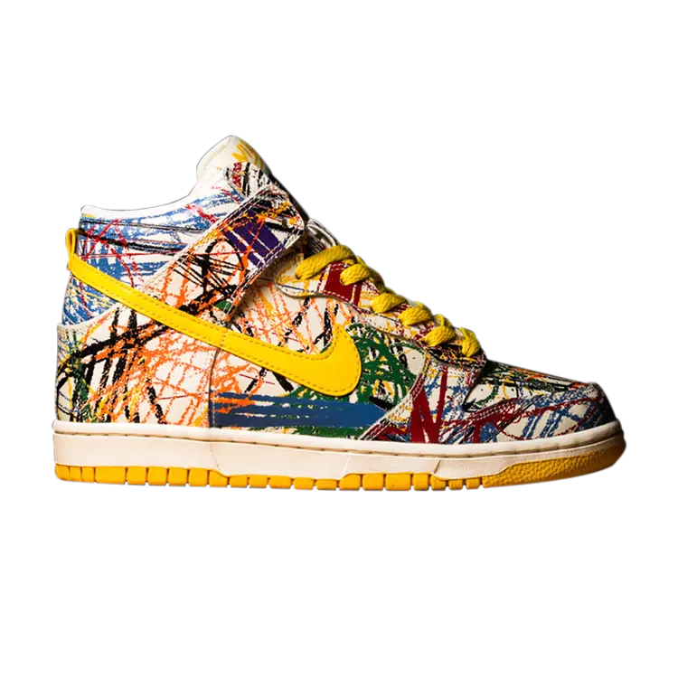 

Кроссовки Nike Dunk Hi Premium QS GS 'Scribble', белый