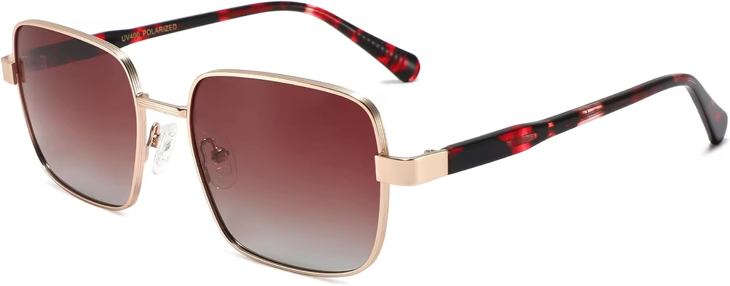 

Поляризованные солнцезащитные очки в квадратной оправе с защитой от УФ-излучения UV400, металлическая оправа с градиентными линзами, различные цвета, комплект из 4 штук Generic, Sku-2