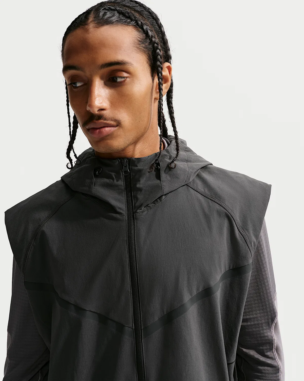 Мужская жилетка Dri-FIT Woven Windrunner Nike Tech, Anthracite/Black — фото 3