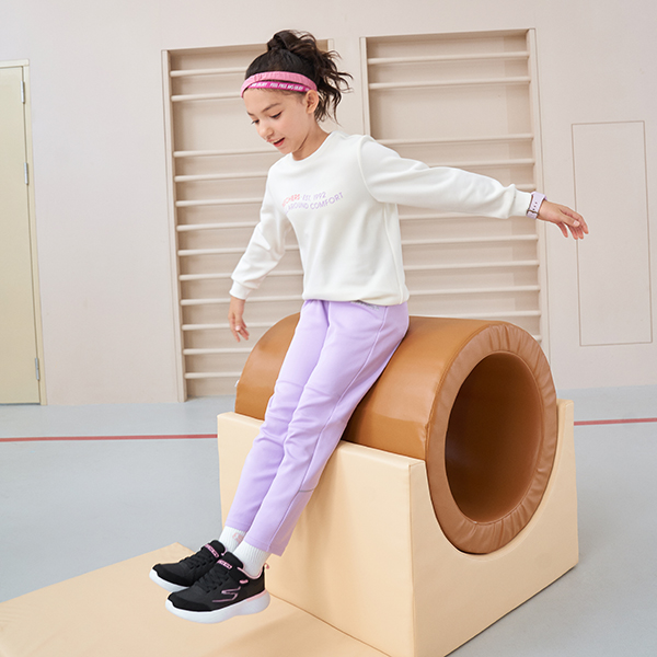 Skechers Kids Go Run 400 V2 Противоскользящие Износостойкие Низкие Повседневные Детские Кроссовки Черные Розовые — фото 4