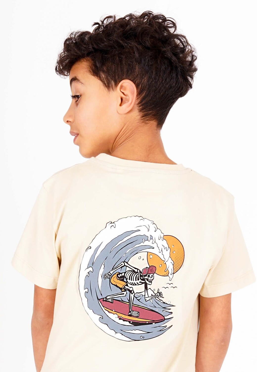 Футболка Band of Rascals s Skeleton Surfer Pocket, кремовый — фото 2