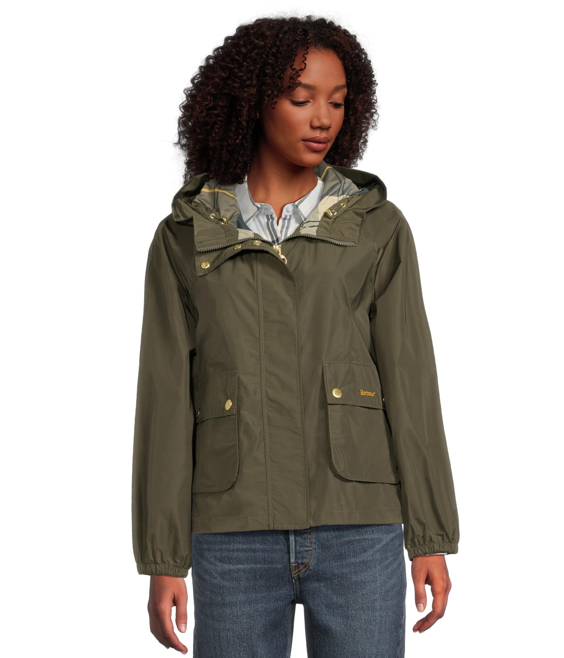 

Куртка Barbour Barbour Mae Showerproof Jacket, цвет Olive/Ancient Tartan