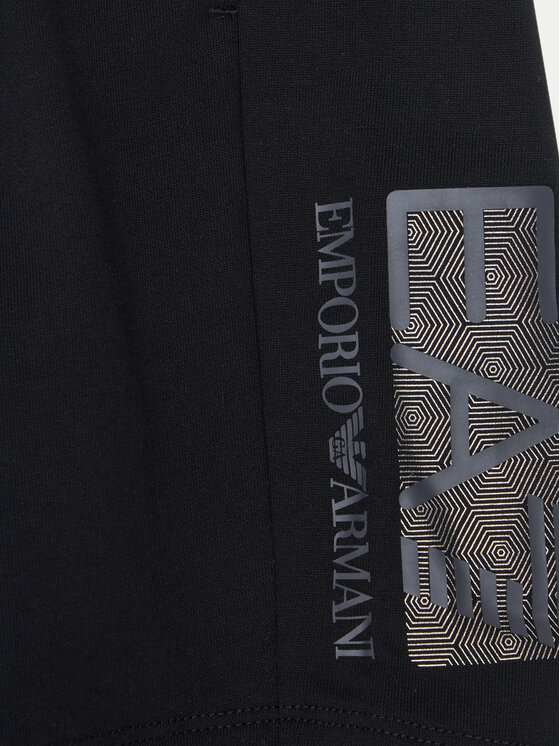 Спортивные шорты regular fit 7B000040 AF10380 UC001 Ea7 Emporio Armani, чёрный — фото 3
