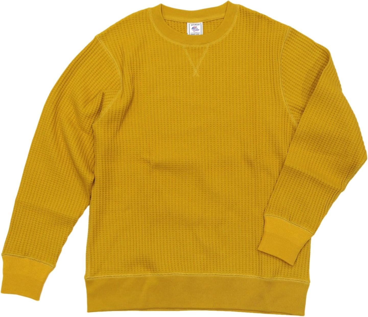 

Толстовка JEMORGAN Big Waffle Crew, горчичный, Желтый, Толстовка JEMORGAN Big Waffle Crew, горчичный