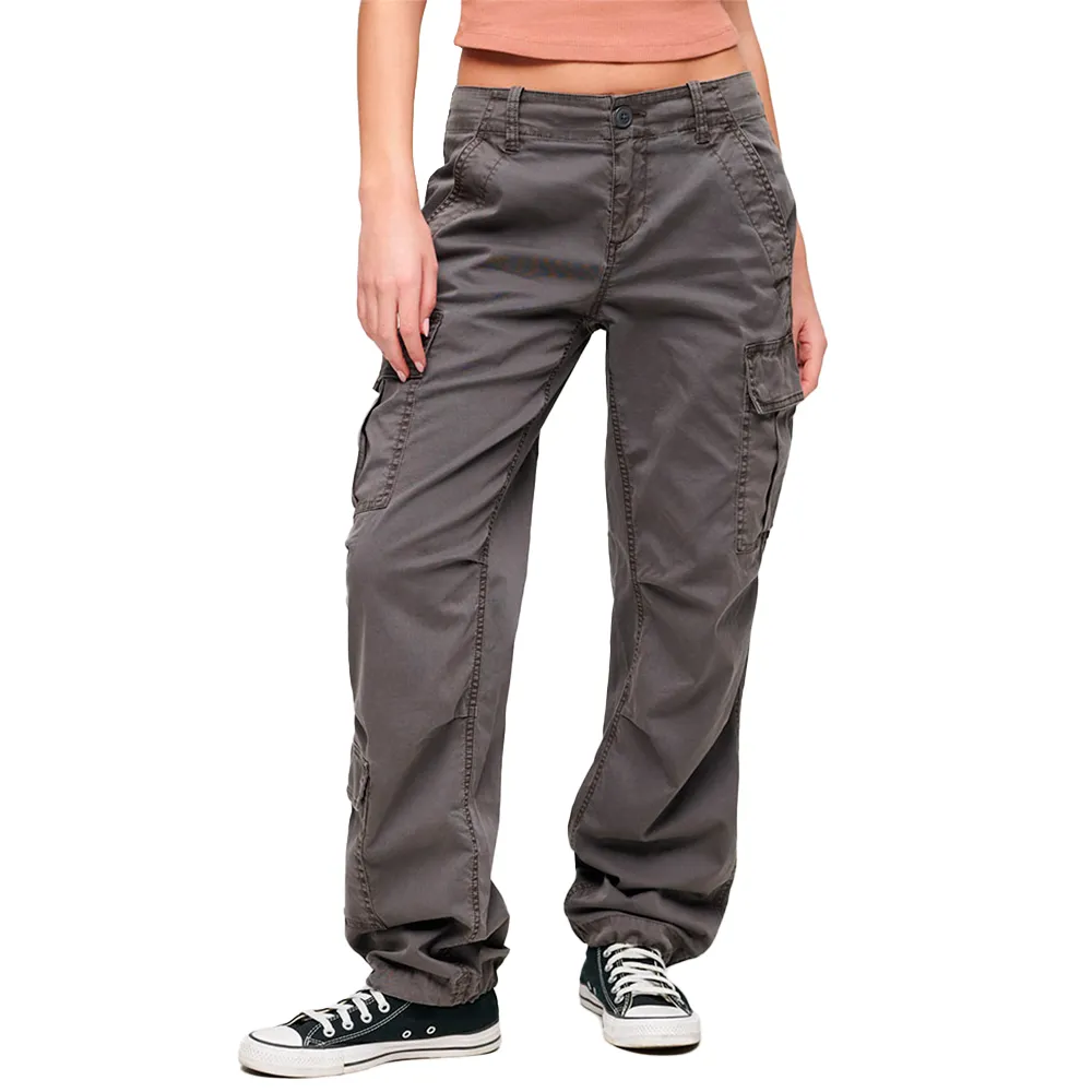 

Брюки карго Superdry Low Rise Straight Cargo, серый
