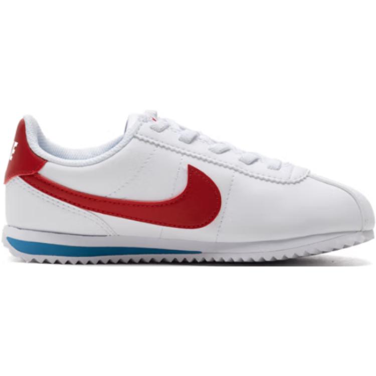 Кроссовки Nike Cortez EasyOn устойчивые к истиранию дышащие низкие повседневные для детей белые красные — фото 2