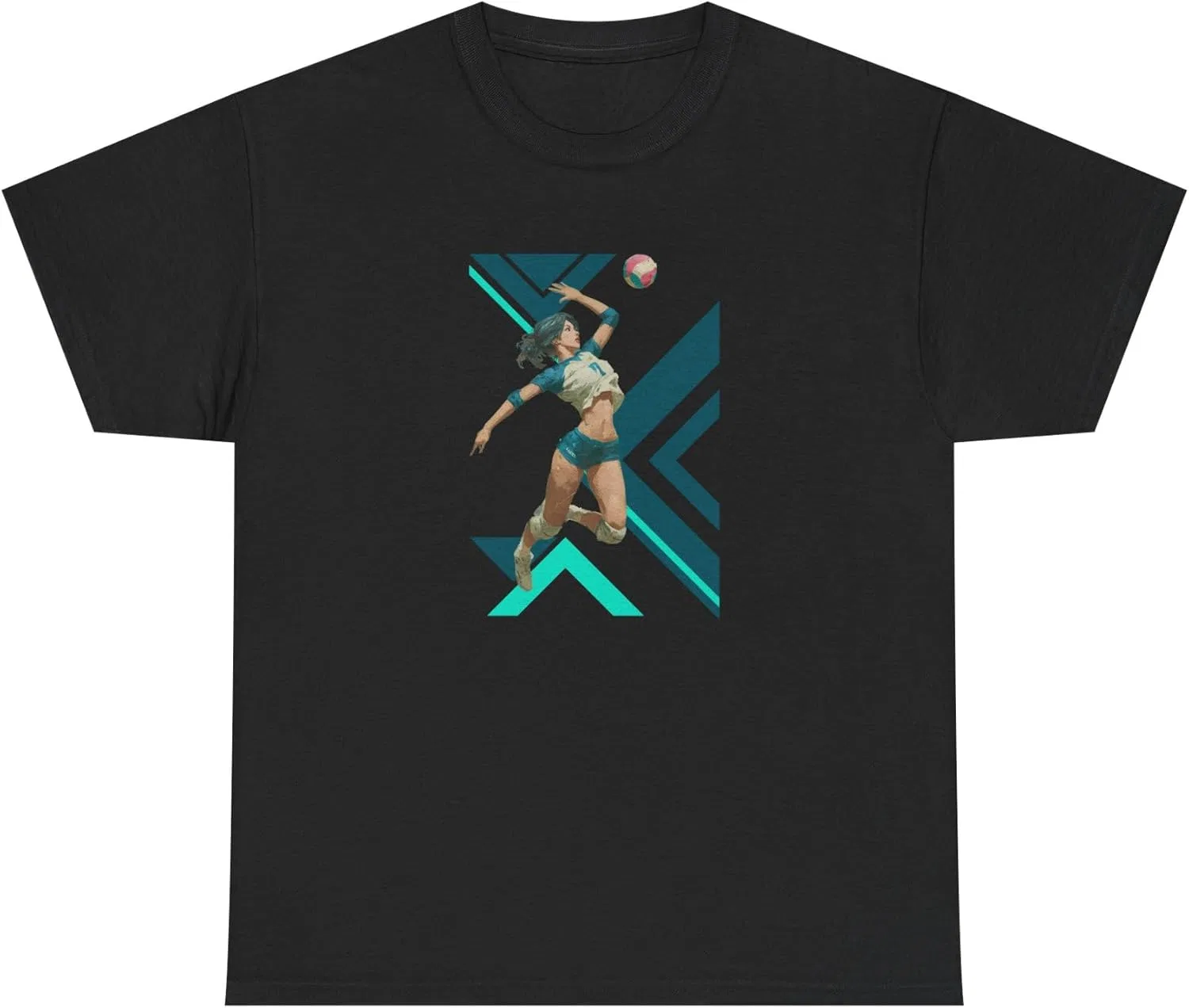 Футболка с принтом для волейболисток Opposite Hitter Spiker GENERIC, черный — фото 2