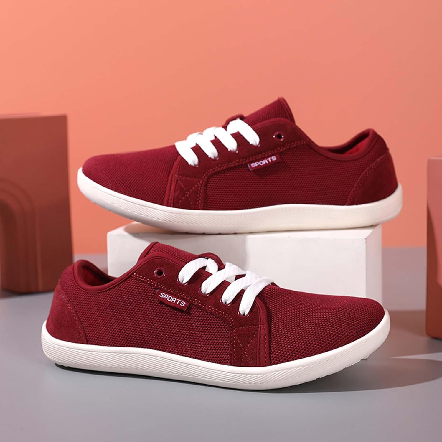 Мужские босоножки Usoway, удобная обувь с широкой передней частью, красный — фото 3