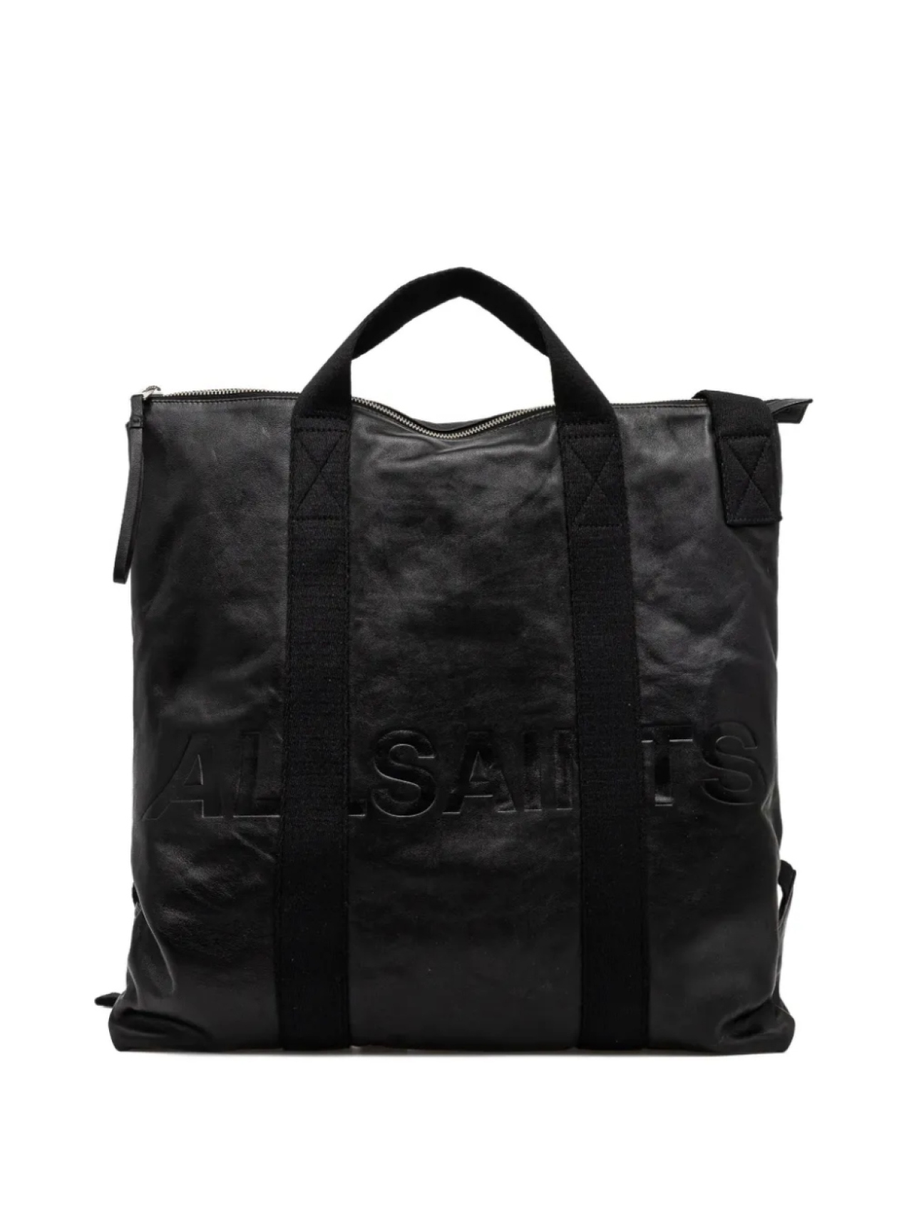 

Кожаная дорожная сумка AllSaints, черный