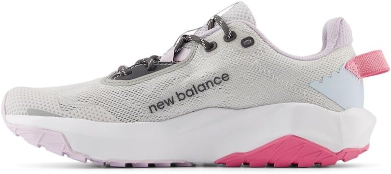 Детские кроссовки New Balance Dynasoft Nitrel V6 на шнуровке (унисекс), розовый/голубой/серый — фото 2
