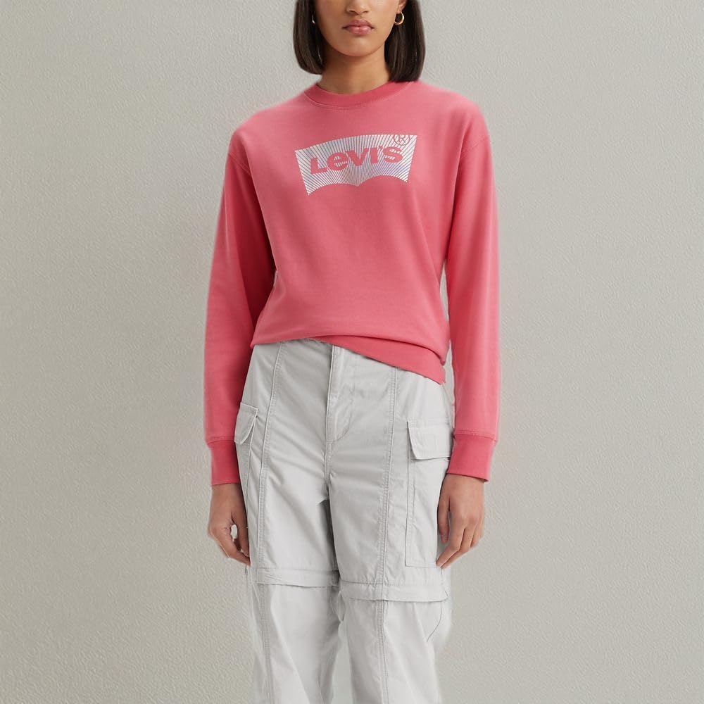 Женская толстовка Levi's Graphic Standard с круглым вырезом, Foil Batwing Fill Italian Rose — фото 3