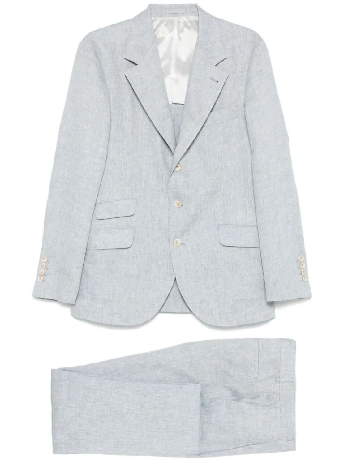 

Льняной костюм Brunello Cucinelli, серый