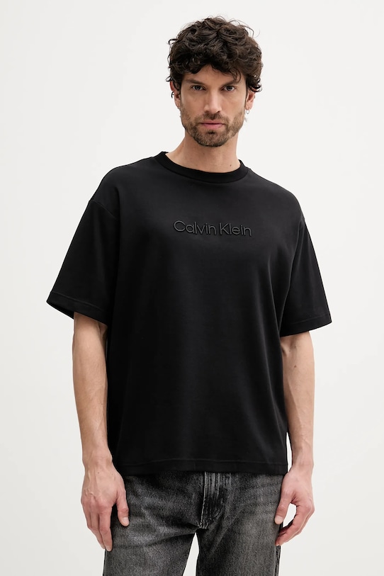 

Хлопковая футболка Calvin Klein, черный