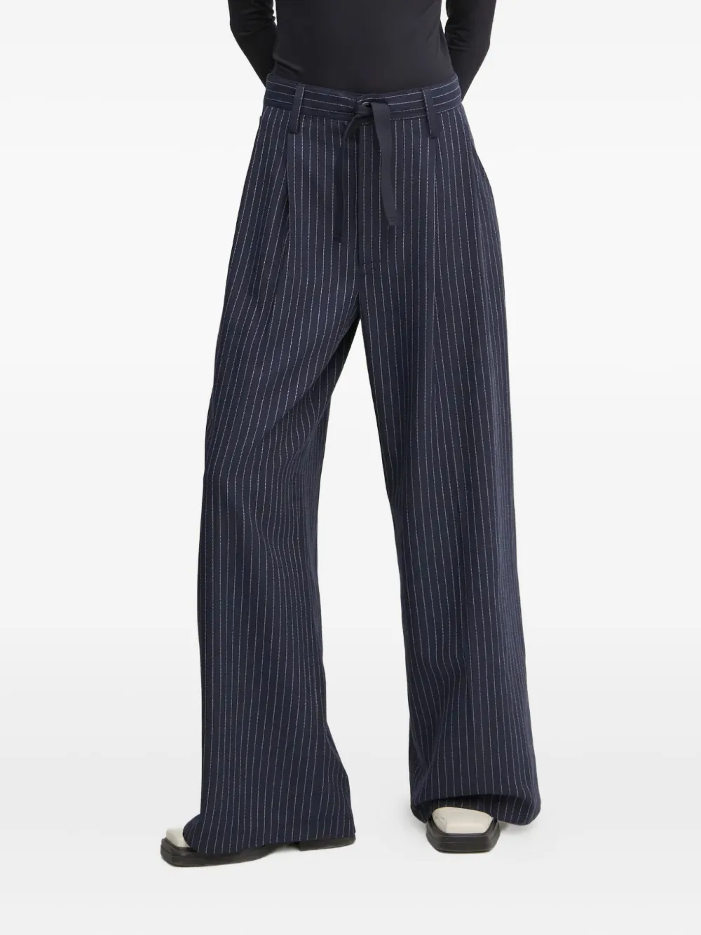 

Полосатые брюки с завязками G-Star Raw, синий