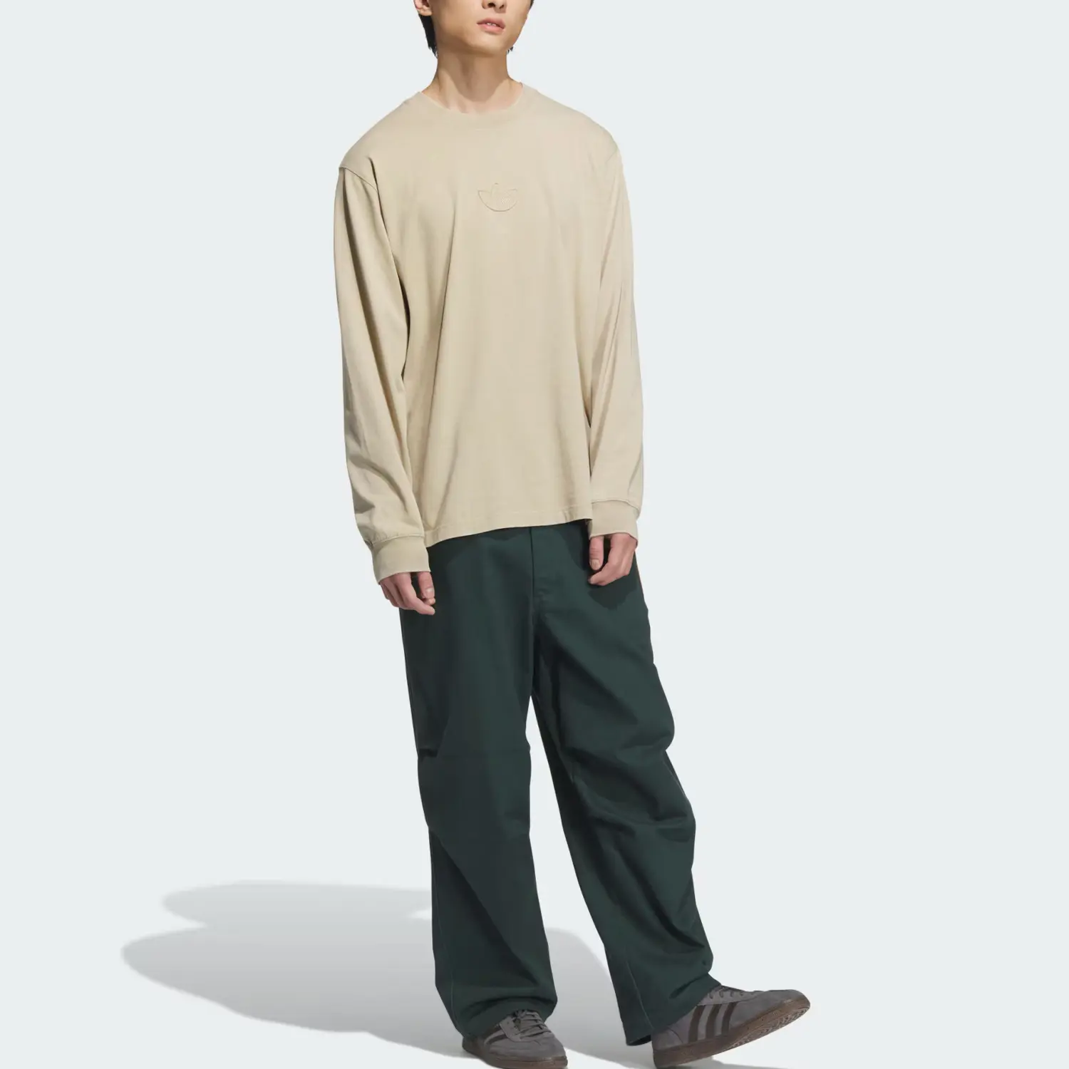 Футболка с длинными рукавами мужская золотая Adidas Originals, цвет Gold — фото 3