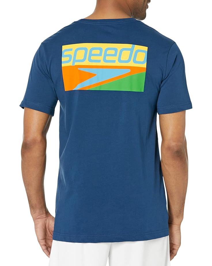 

Футболка Speedo Graphic Vibe Short Sleeve Tee, цвет Peacoat