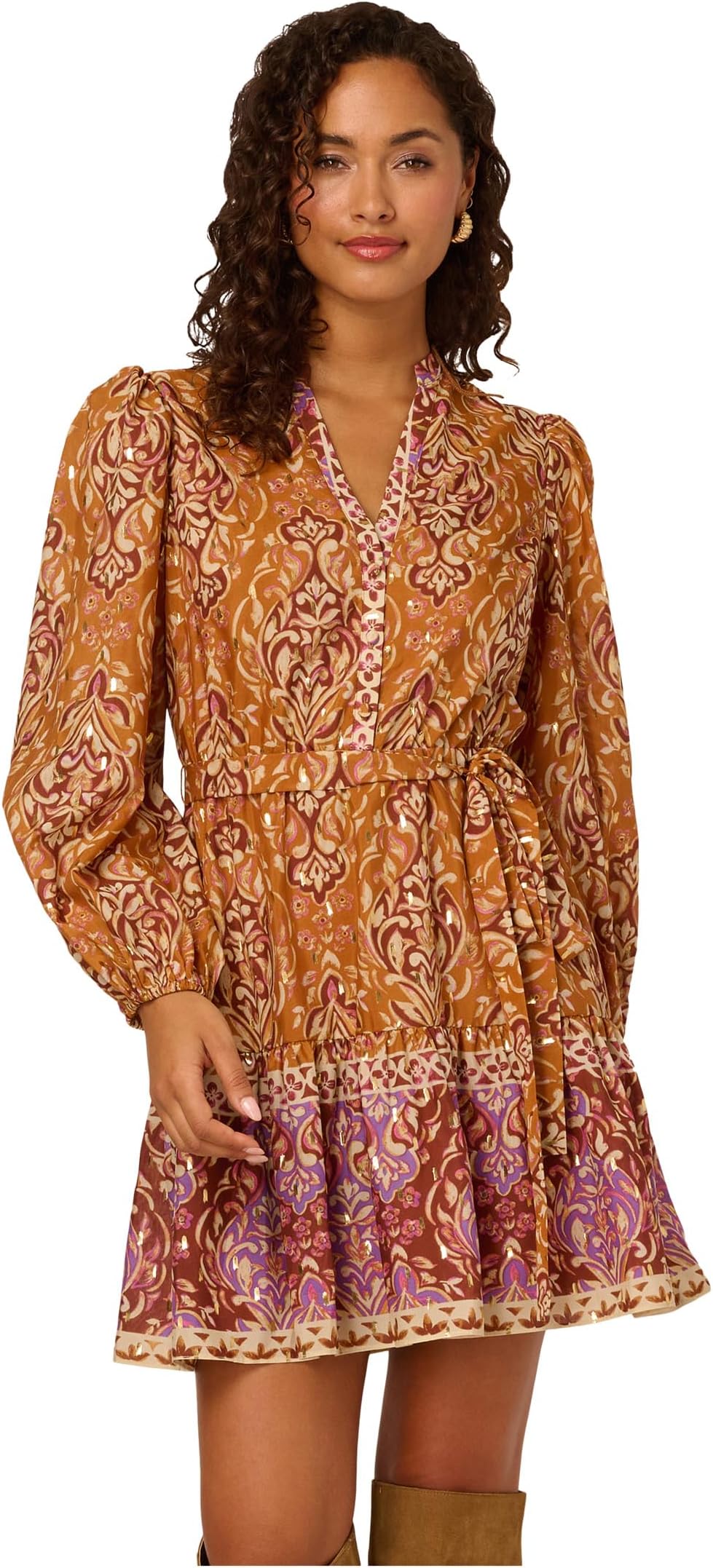 

Платье Adrianna Papell Printed Short Dress, цвет Brown Multi