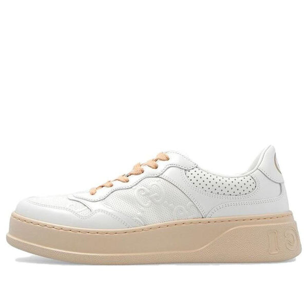 Кроссовки gg embossed sneaker 'white beige' Gucci, белый