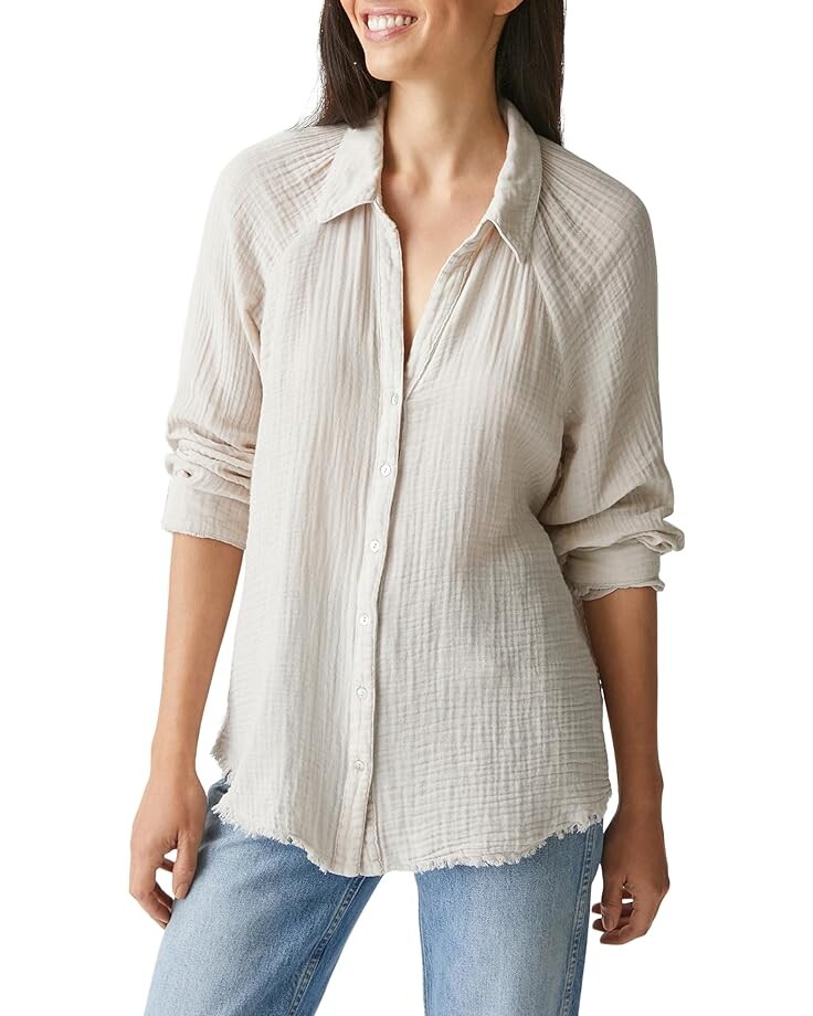 

Рубашка Michael Stars Toni Button Down, цвет Cement