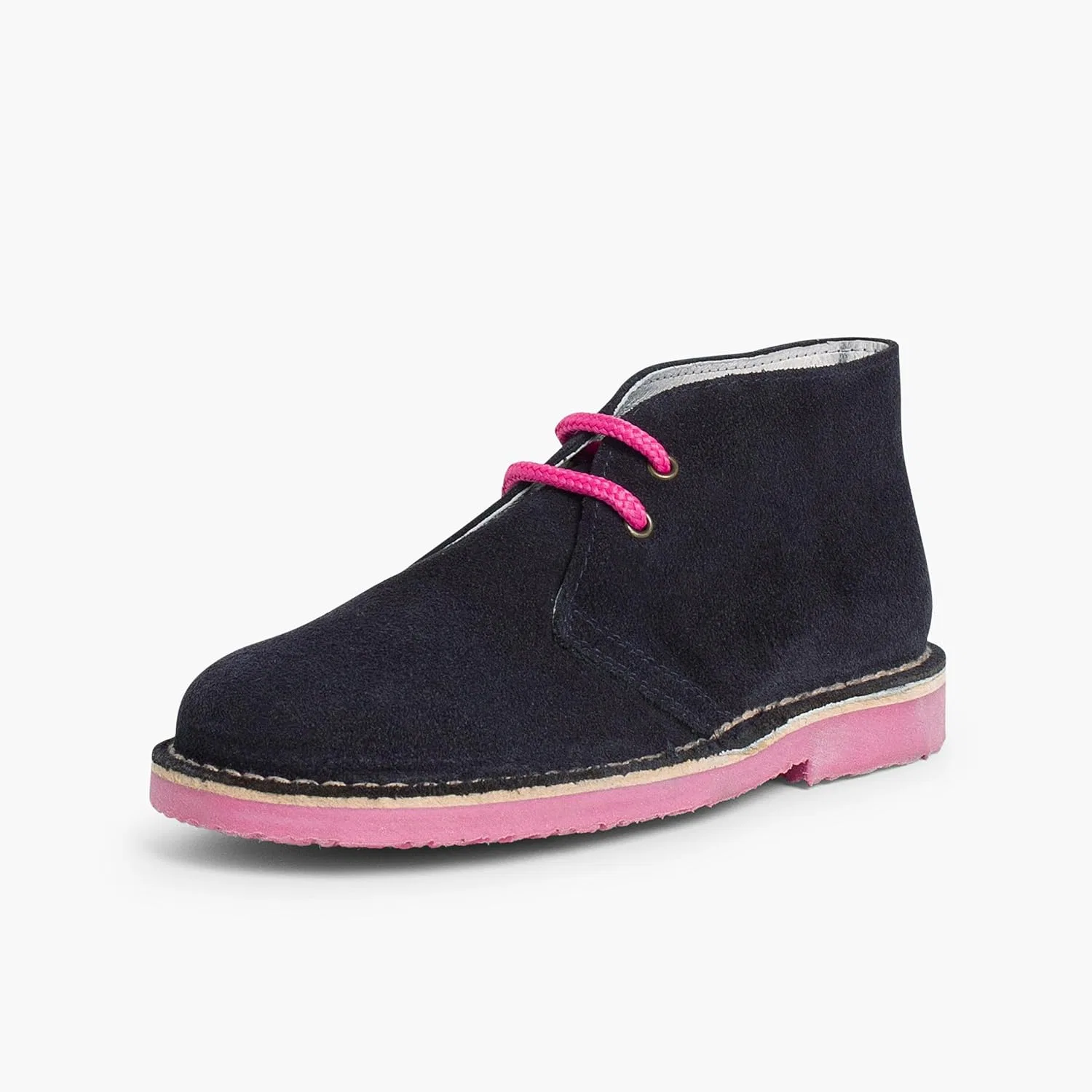 Тапочки «Писамонас» с цветной подошвой и шнурками Pisamonas, Navy And Fuchsia — фото 2