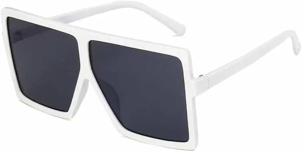 

Женские солнцезащитные очки, женские очки в пластиковой оправе, защита от УФ-излучения UV400, модные очки для вождения, большие солнцезащитные очки VVTWSSW, White Gray