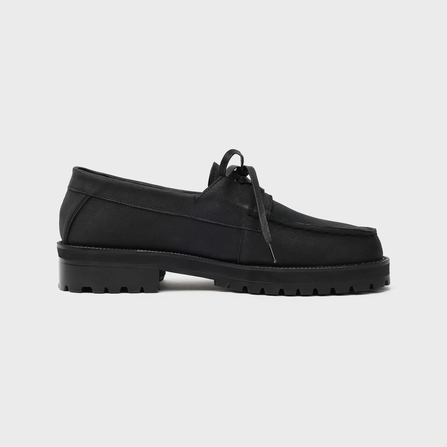 Мужские ботинки на шнуровке Standard Casual Sole Boat Shoes 5099, чёрные, от Firenze.A — фото 4