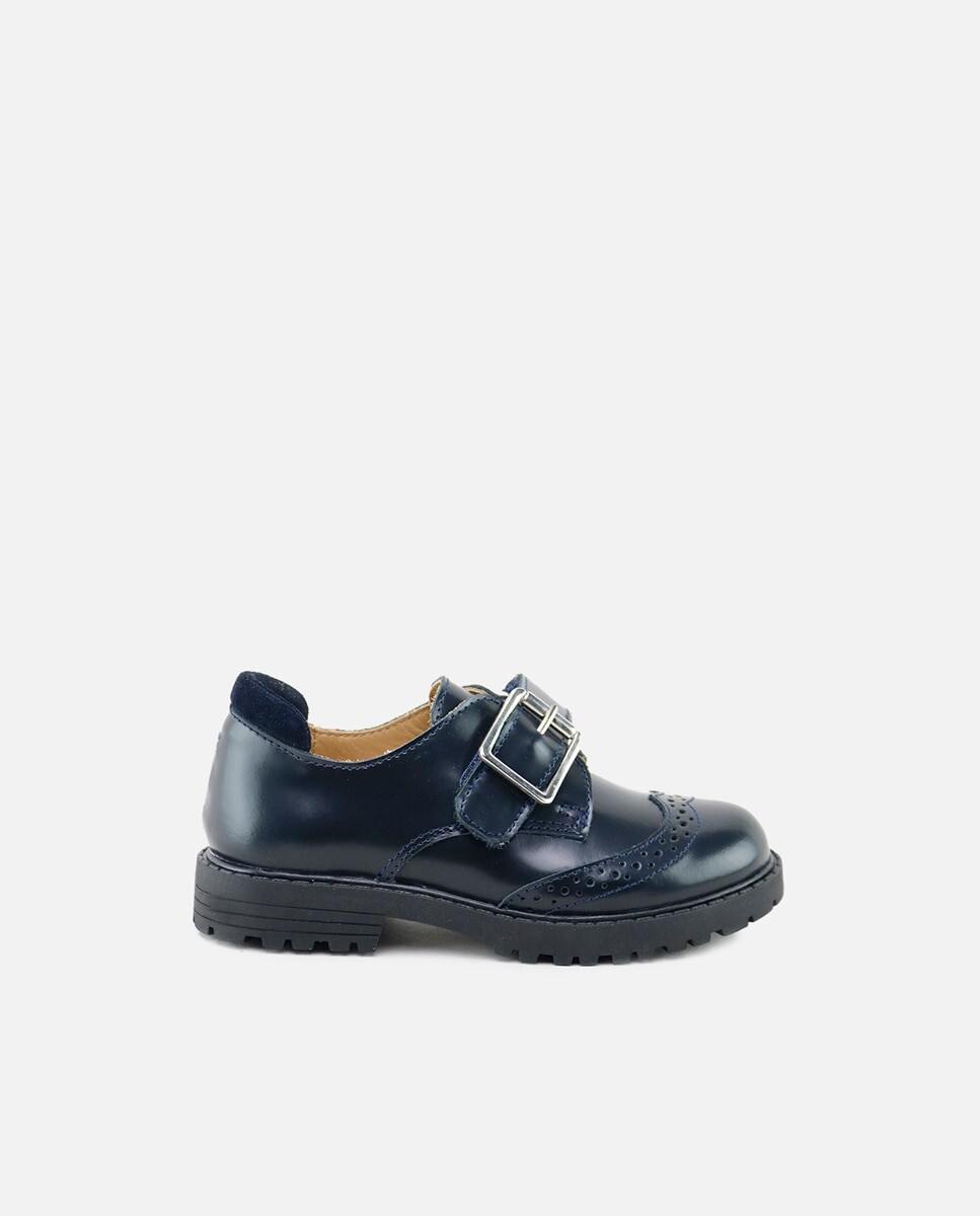 Детские туфли Bluchers из синей антик-кожи Eli 1957, синий