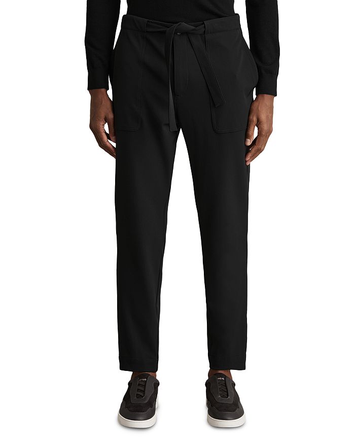 

Технические брюки с поясом Set REISS, черный