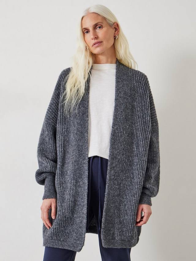 

Пушистый кардиган из полушерстяной смеси loretta longline HUSH, цвет Charcoal Marl