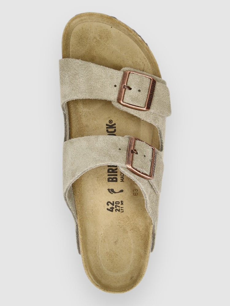 Сандалии Birkenstock Arizona Suede Leather Sandalen, taupe — фото 4