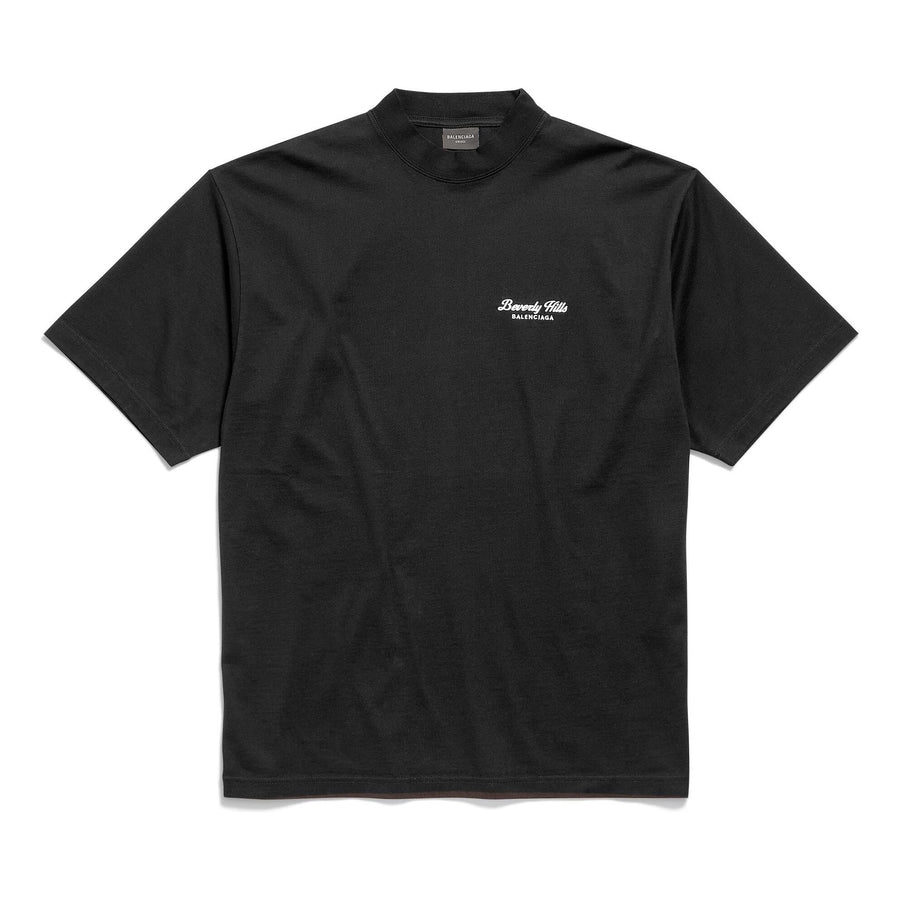 

Футболка (WMNS) Balenciaga Beverly Hills T-shirt Medium Fit 'Black', черный