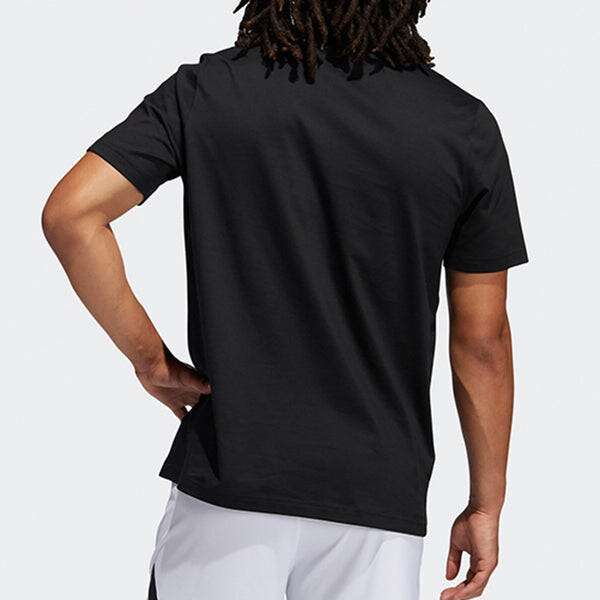 Футболка cartoon printing short sleeve black Adidas, черный — фото 4