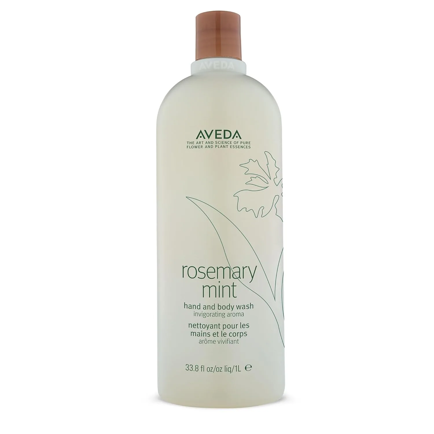 Жидкое мыло для рук и тела Aveda с розмарином и мятой | С бодрящим ароматом сертифицированной органической перечной мяты и розмарина, Off White