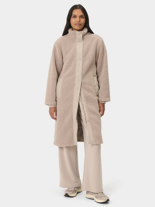 

Воронкообразный воротник пальто-кокон Sweaty Betty, Dusk Beige