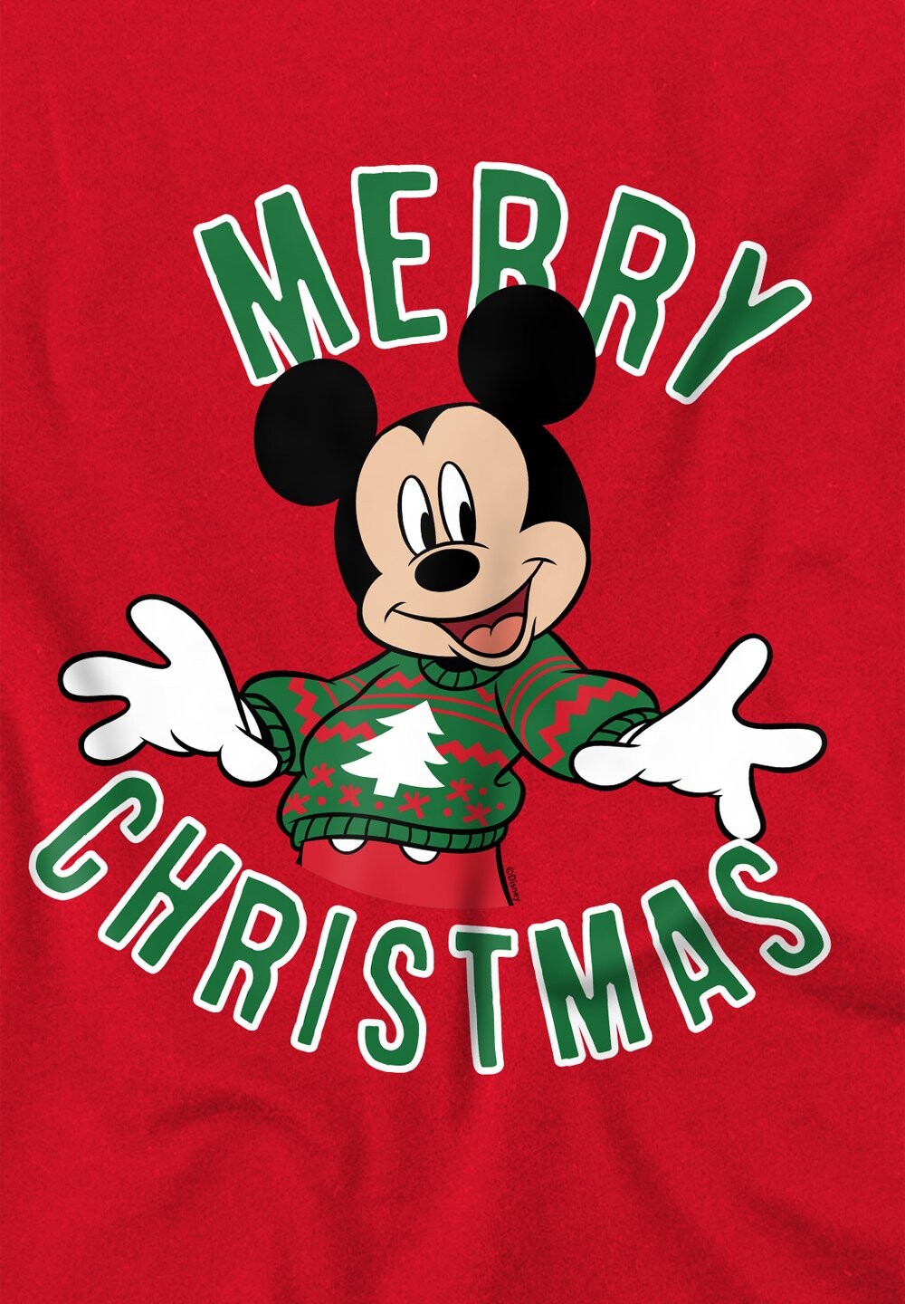 

Футболка с принтом MICKEY MOUSE CHRISTMAS Disney, красный