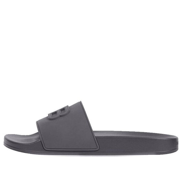 

Тапочки bb pool slides 'grey' Balenciaga, серый