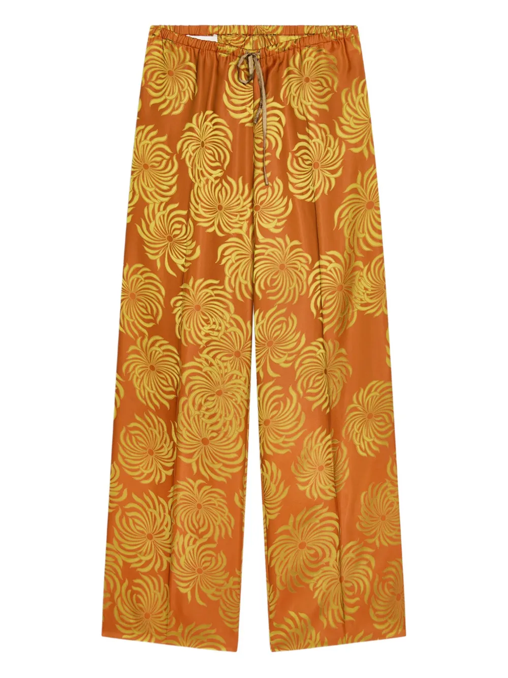 

Брюки с цветочным узором DRIES VAN NOTEN, оранжевый