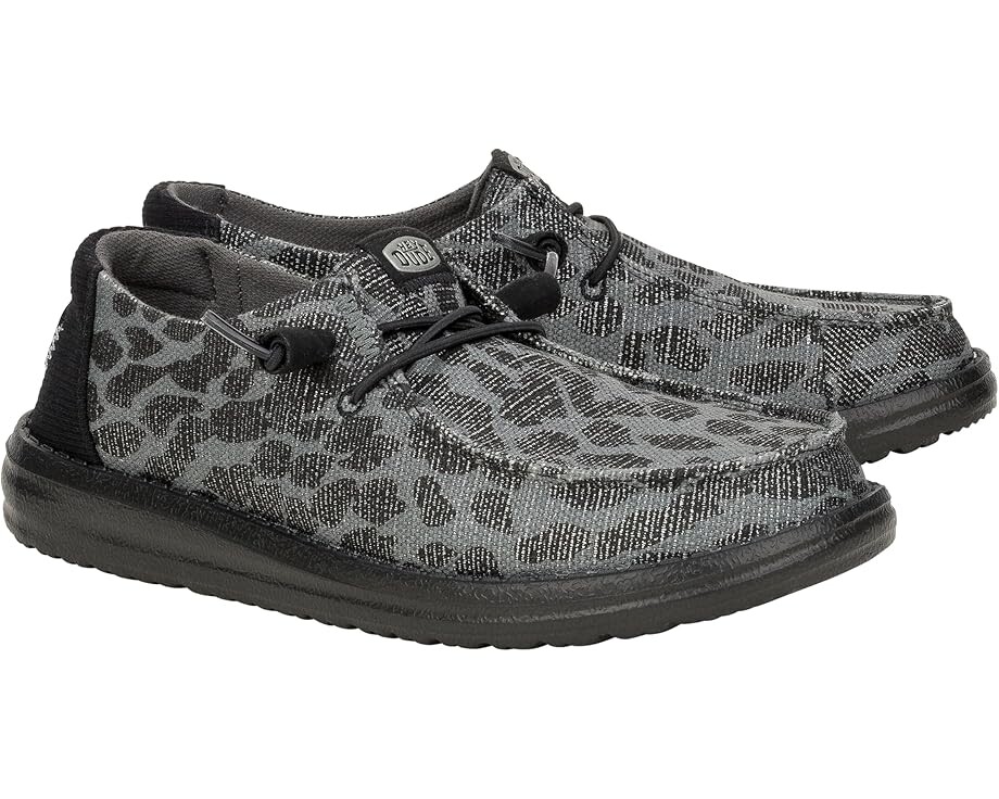 

Лоферы Hey Dude Wendy Leopard Sparkle, черный