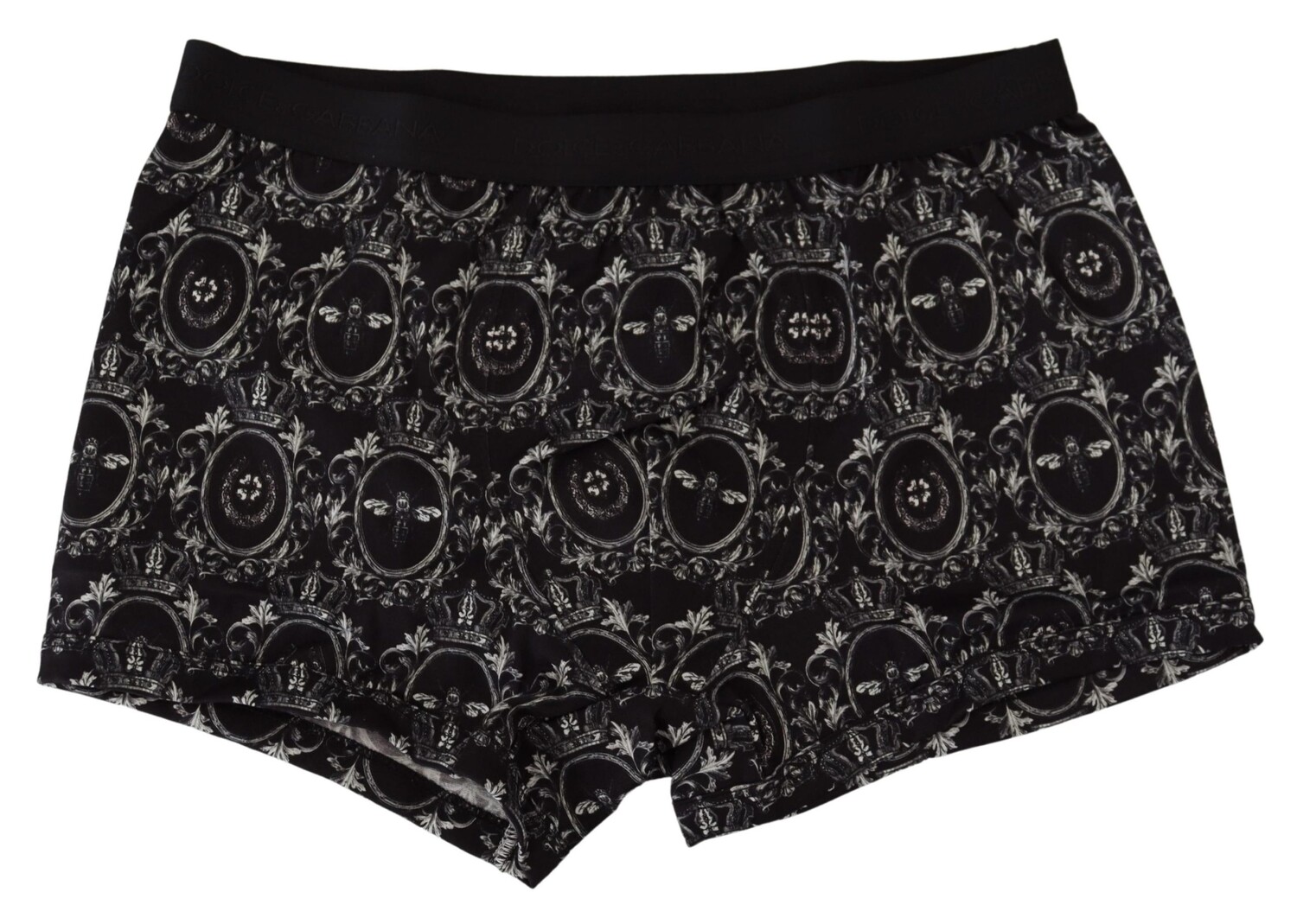 

Элегантные черные хлопковые шорты-боксеры Dolce & Gabbana