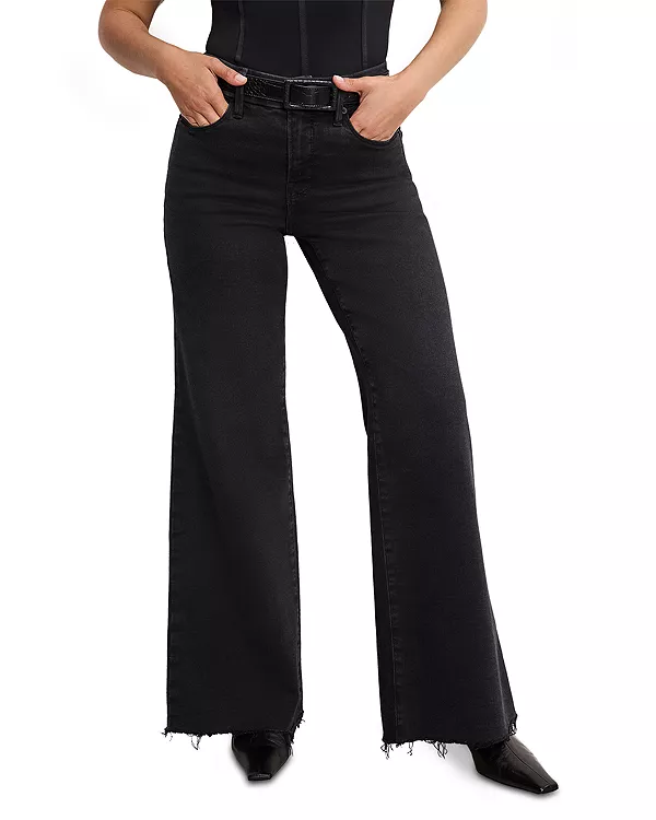 

Джинсы-Палаццо Soft tech good petite черного цвета391 Good American, черный