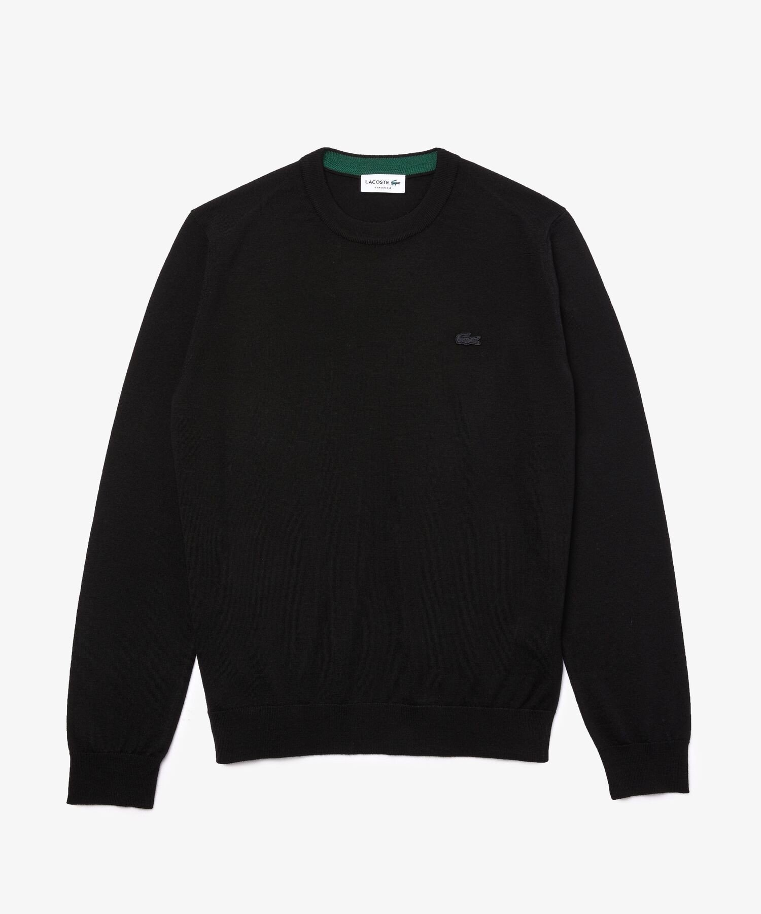 Вязаный свитер из мериносовой шерсти LACOSTE, Black — фото 3