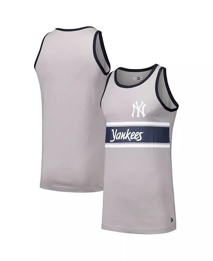 

Мужская серая майка-топ Ringer из джерси New York Yankees New Era