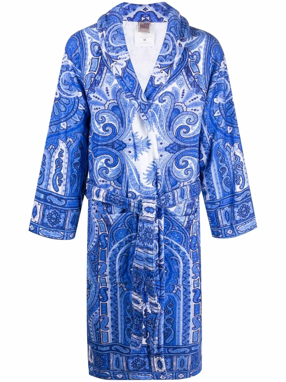 

Халат с принтом пейсли ETRO HOME, синий