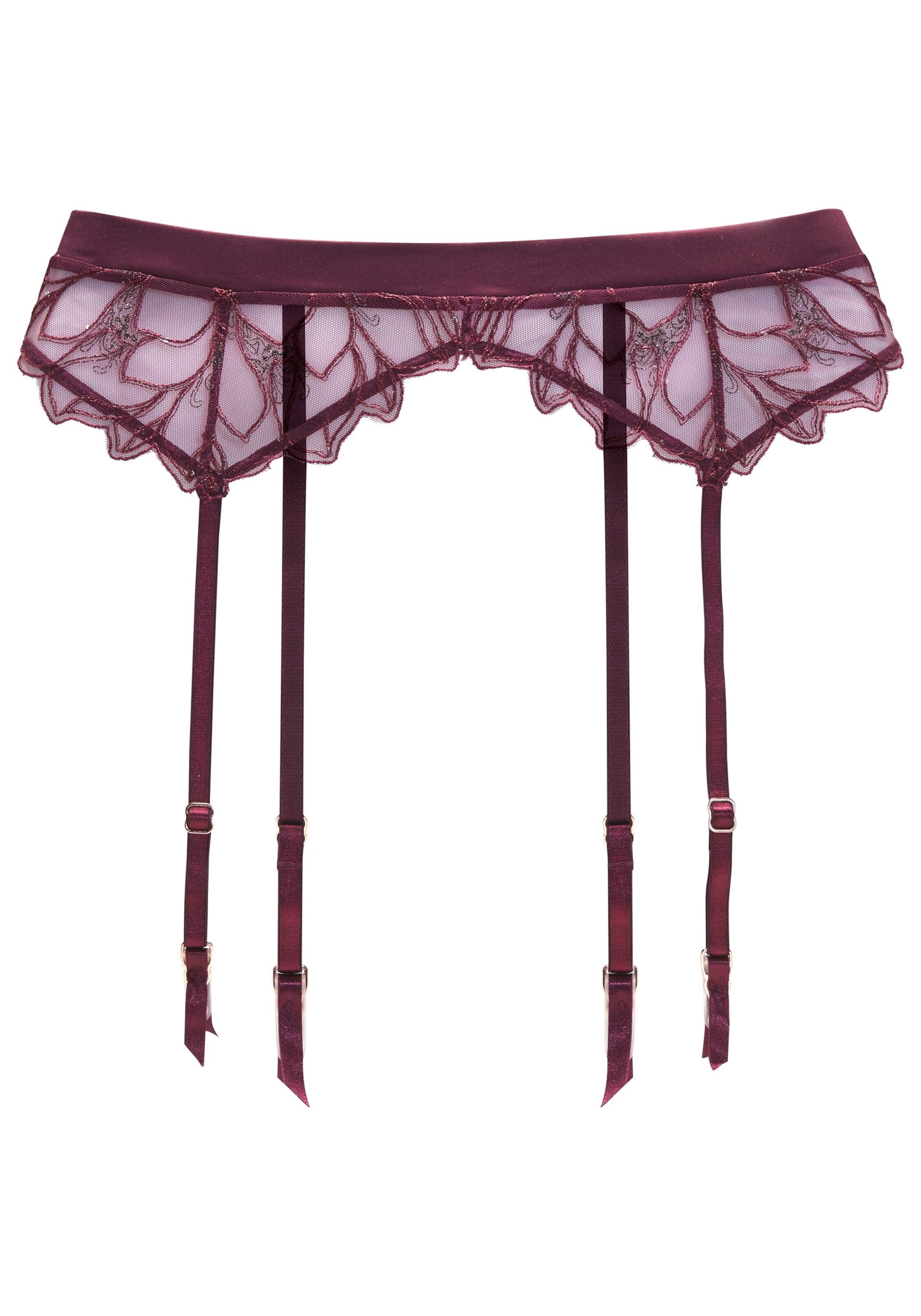 

LASCANA Чулки с подвязками в цвете бордо