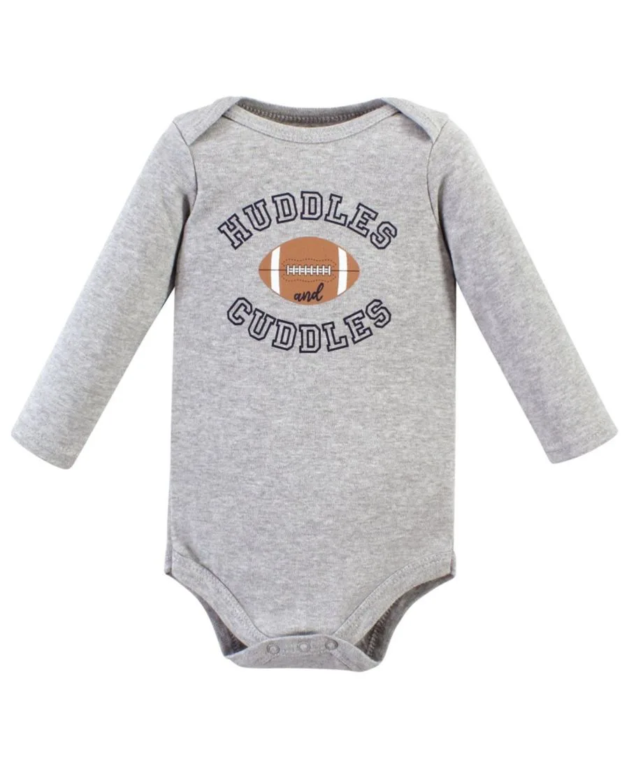 Хлопковые боди с длинными рукавами, комплект из 3 штук Hudson Baby, Football Huddles 3-Pack — фото 2