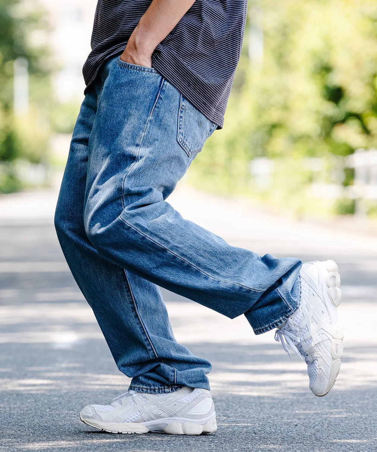 Джинсы Relaxed Straight Levi's 555 из хлопка, цвет индиго