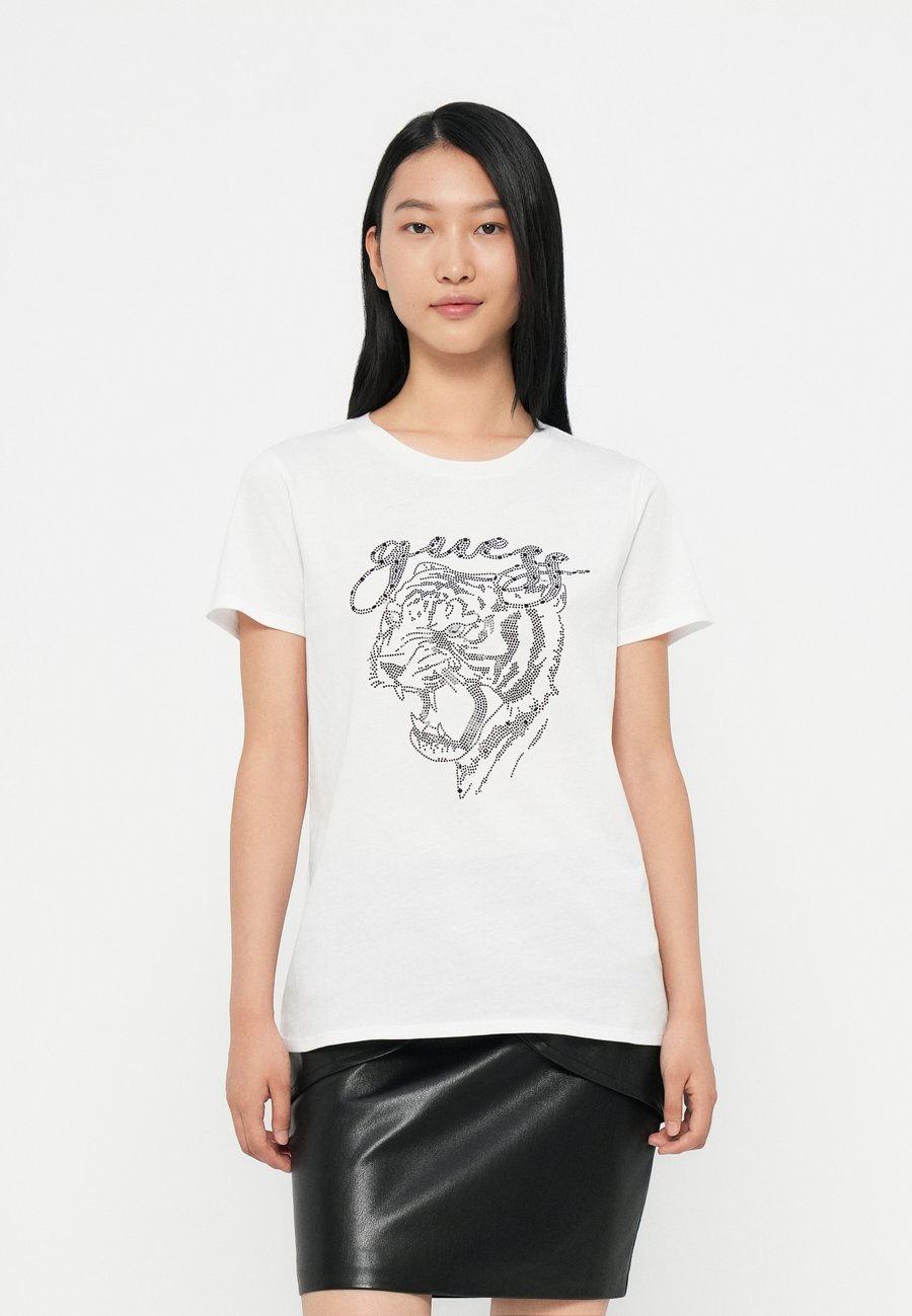 

Футболка Guess TIGER FACE EASY TEE, Pure White/White, Белый, Футболка Guess TIGER FACE EASY TEE, Pure White/White