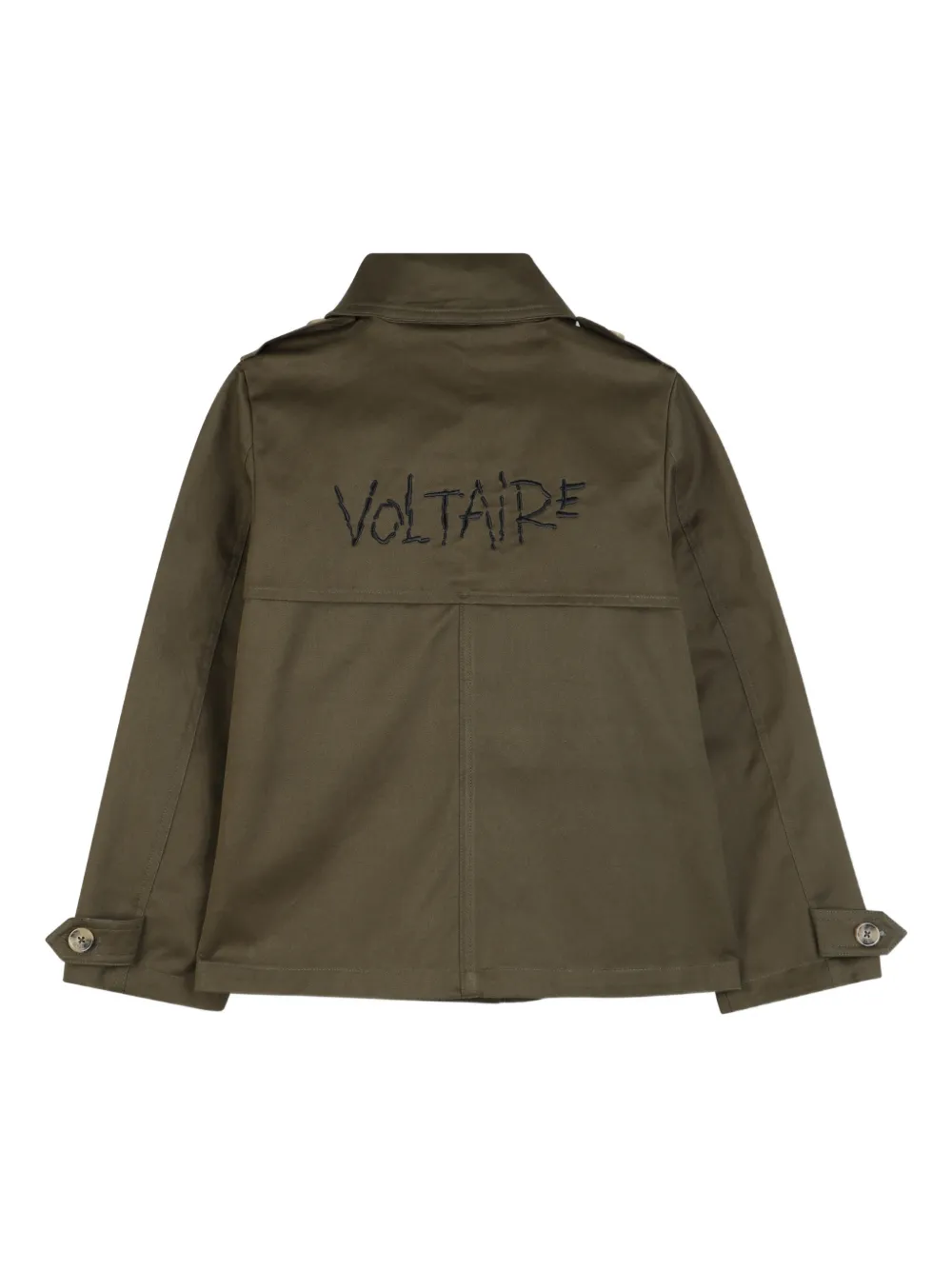 Куртка на пуговицах Zadig & Voltaire Kids, зеленый — фото 2